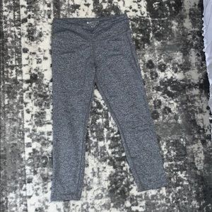 Cropped Gray Side Cutout Leggings